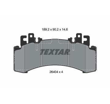 Sada brzdových destiček, kotoučová brzda TEXTAR 2640401