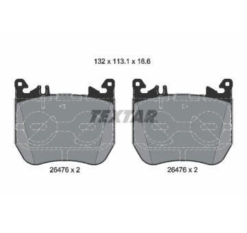 Sada brzdových destiček, kotoučová brzda TEXTAR 2647601
