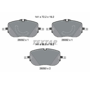 Sada brzdových destiček, kotoučová brzda TEXTAR 2659201