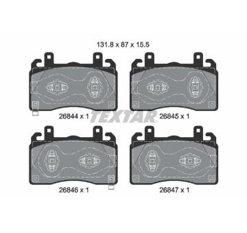 Sada brzdových destiček, kotoučová brzda TEXTAR 2684401