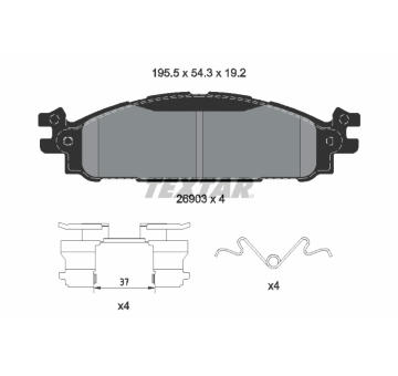 Sada brzdových destiček, kotoučová brzda TEXTAR 2690301