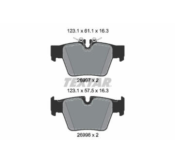 Sada brzdových destiček, kotoučová brzda TEXTAR 2699701