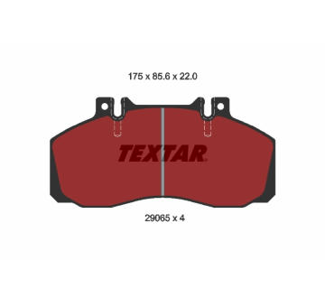 Sada brzdových destiček, kotoučová brzda TEXTAR 2906504