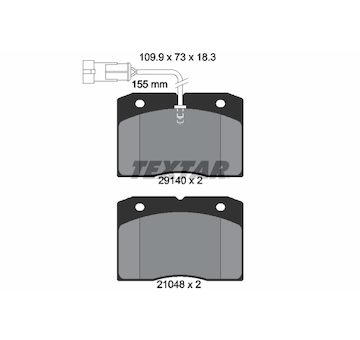 Sada brzdových destiček, kotoučová brzda TEXTAR 2914001