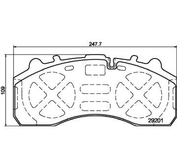 Sada brzdových destiček, kotoučová brzda TEXTAR 2920101