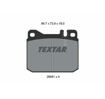 Sada brzdových destiček, kotoučová brzda TEXTAR 2958104