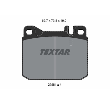 Sada brzdových destiček, kotoučová brzda TEXTAR 2958105