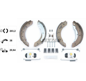 Sada brzdových čelistí TEXTAR 83048007