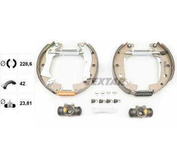 Sada brzdových čelistí TEXTAR 84000100