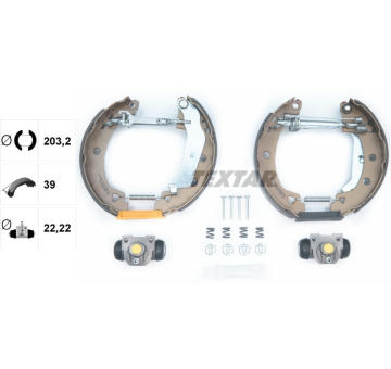 Sada brzdových čelistí TEXTAR 84038600