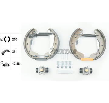 Sada brzdových čelistí TEXTAR 84044800