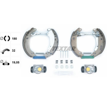 Sada brzdových čelistí TEXTAR 84053802