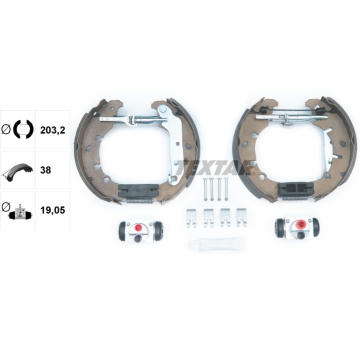 Sada brzdových čeľustí TEXTAR 84057301