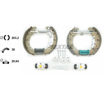 Sada brzdových čeľustí TEXTAR 84065301