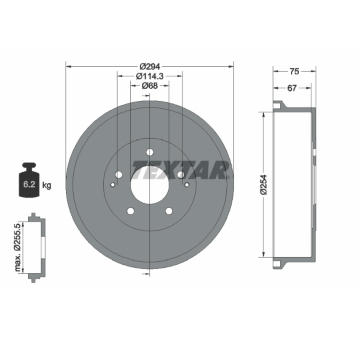Brzdový buben TEXTAR 94023400