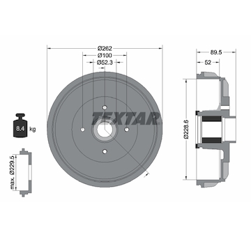 Brzdový buben TEXTAR 94047400