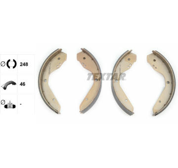 Sada brzdových čelistí TEXTAR 91012400