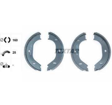 Sada brzd. čeľustí parkov. brzdy TEXTAR 91020200
