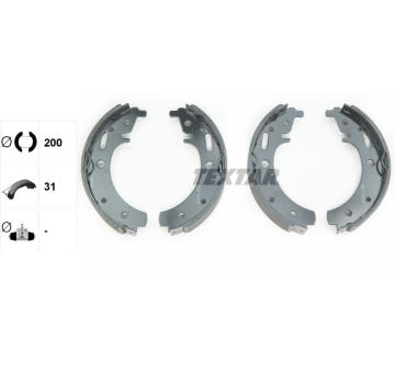 Sada brzdových čelistí TEXTAR 91042900