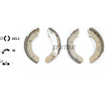 Sada brzdových čeľustí TEXTAR 91043800