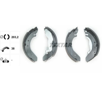 Sada brzdových čeľustí TEXTAR 91043900