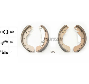 Sada brzdových čelistí TEXTAR 91044900