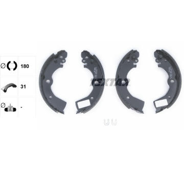 Sada brzdových čeľustí TEXTAR 91045300