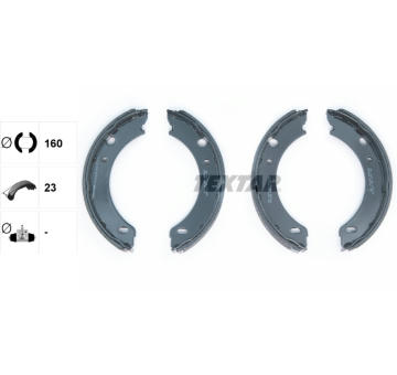 Sada brzd. čeľustí parkov. brzdy TEXTAR 91048301