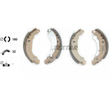 Sada brzdových čeľustí TEXTAR 91053800