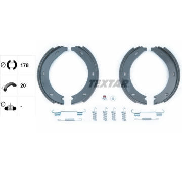 Sada brzd. čeľustí parkov. brzdy TEXTAR 91054600