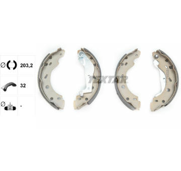 Sada brzdových čeľustí TEXTAR 91057400