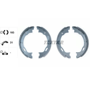 Sada brzd. čeľustí parkov. brzdy TEXTAR 91057800