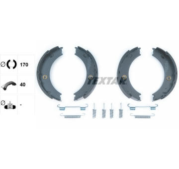 Sada brzd. čeľustí parkov. brzdy TEXTAR 91057900