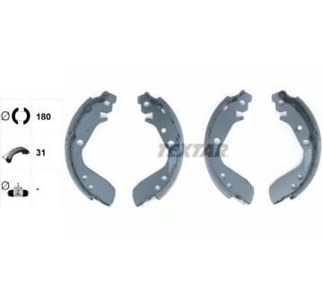 Sada brzdových čelistí TEXTAR 91060400