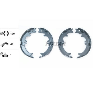 Sada brzd. čeľustí parkov. brzdy TEXTAR 91060500