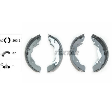 Sada brzdových čeľustí TEXTAR 91061700