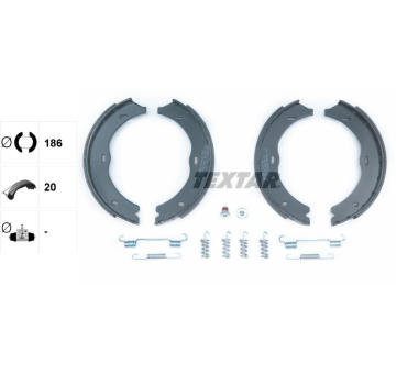 Sada brzd. čeľustí parkov. brzdy TEXTAR 91061900