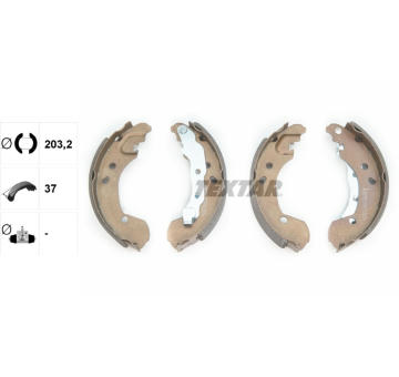 Sada brzdových čeľustí TEXTAR 91062600