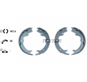 Sada brzd. čeľustí parkov. brzdy TEXTAR 91062800