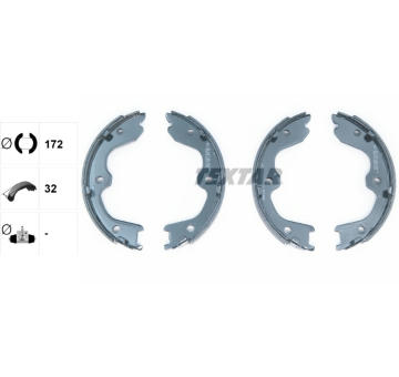 Sada brzd. čeľustí parkov. brzdy TEXTAR 91065900