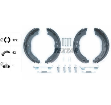 Sada brzd. čeľustí parkov. brzdy TEXTAR 91066700