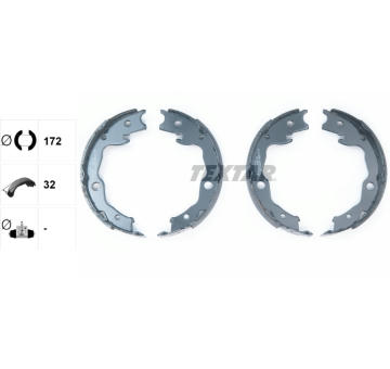 Sada brzdových čelistí, parkovací brzda TEXTAR 91068200