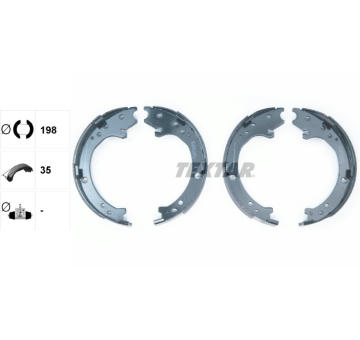 Sada brzd. čeľustí parkov. brzdy TEXTAR 91072300