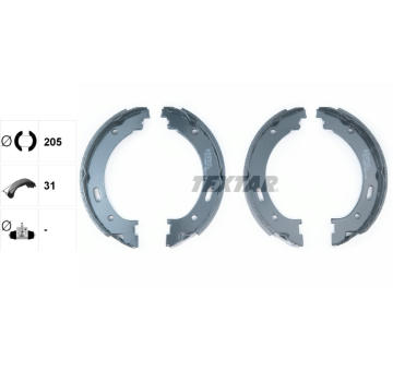 Sada brzd. čeľustí parkov. brzdy TEXTAR 91073300