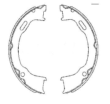 Sada brzdových čelistí, parkovací brzda TEXTAR 91073600