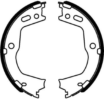 Sada brzdových čelistí, parkovací brzda TEXTAR 91077900