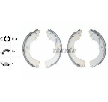 Sada brzdových čelistí TEXTAR 91078800