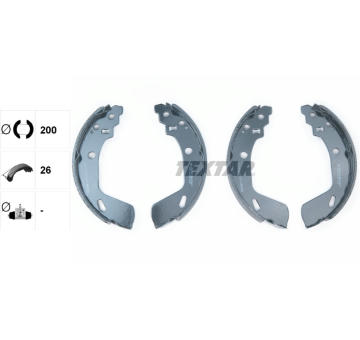 Sada brzdových čeľustí TEXTAR 91082200