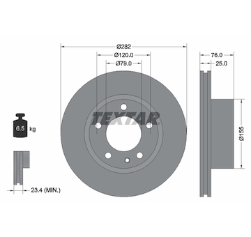 Brzdový kotouč TEXTAR 92026700