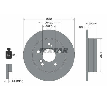 Brzdový kotouč TEXTAR 92032003